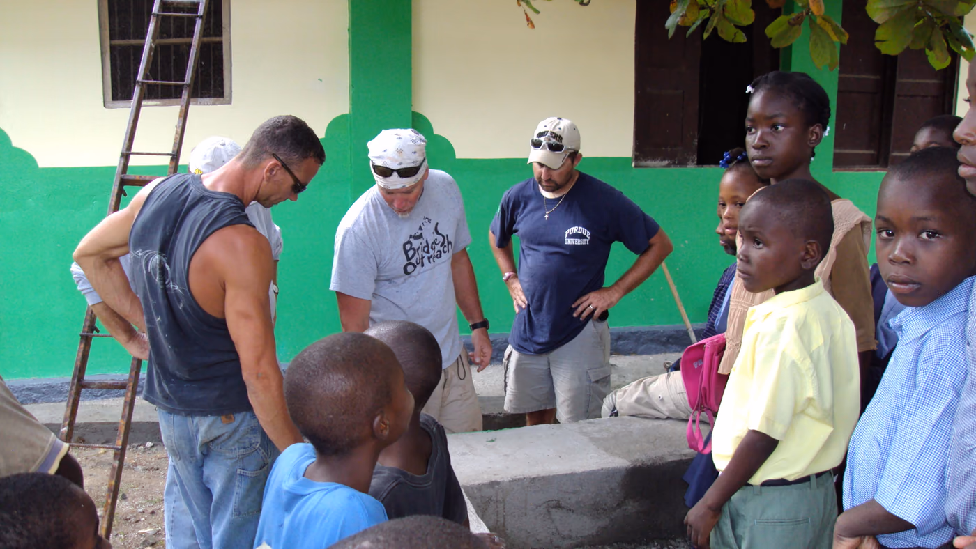 A school community in Haiti