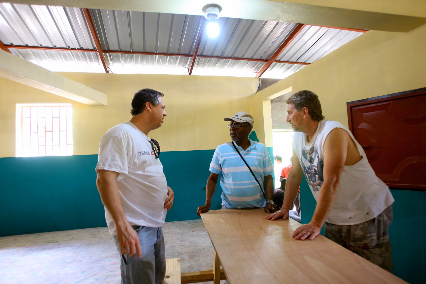 H.E.S.P. volunteers with Haitian children